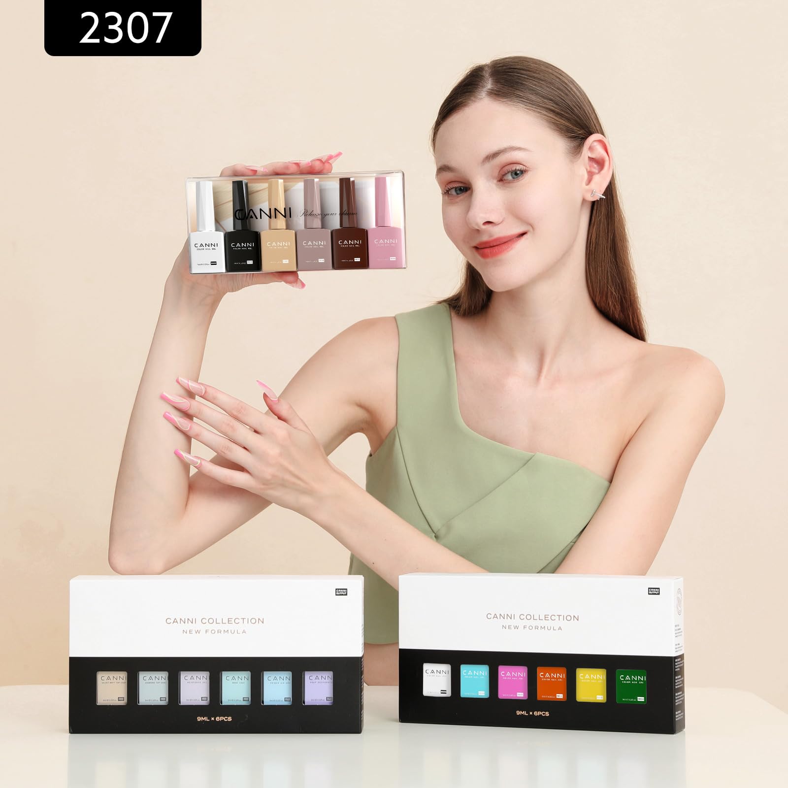 CANNI 9ml gift-box packaging shows a ready-to-gift manicure kit.