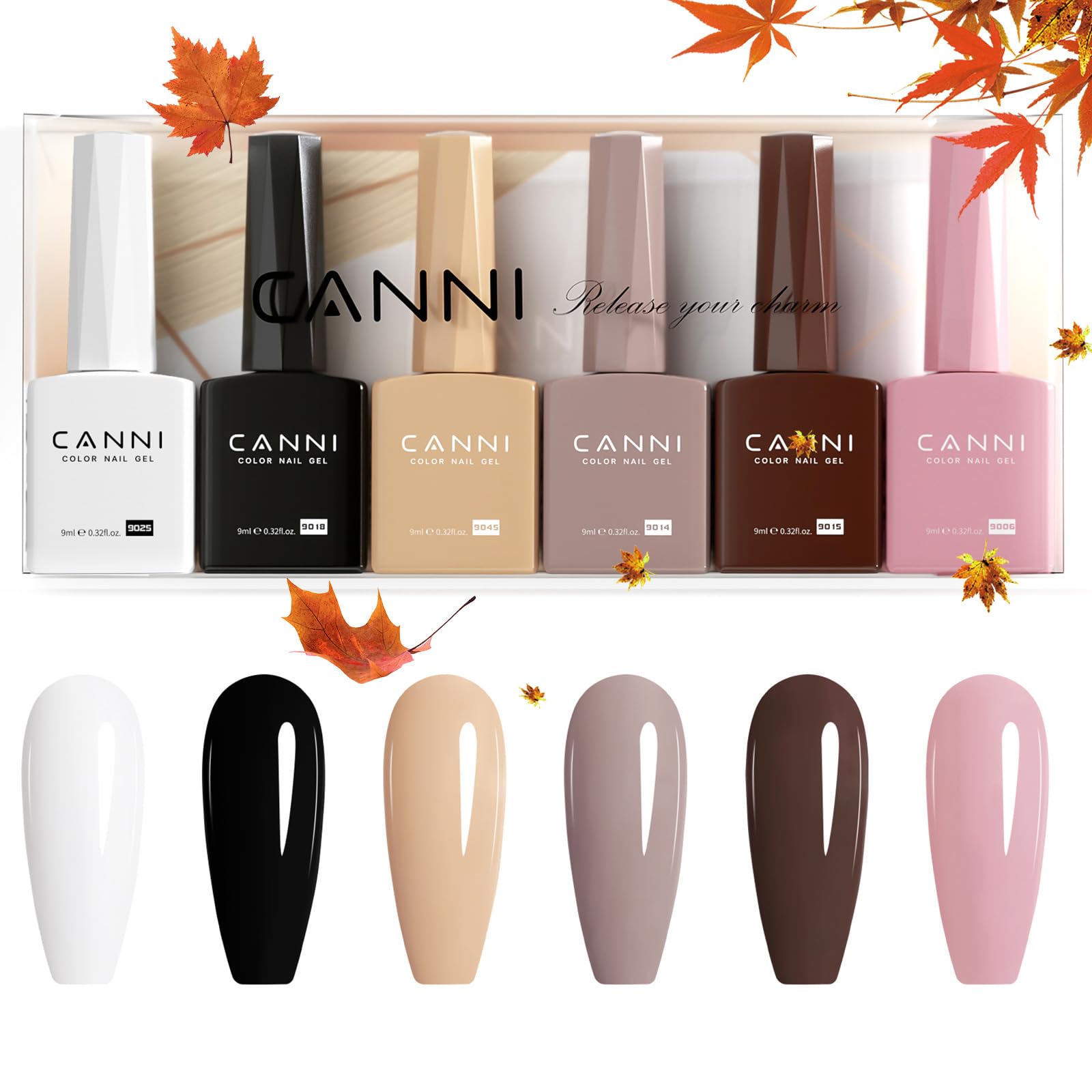 CANNI gel polish application shows smooth color for at-home manicures.