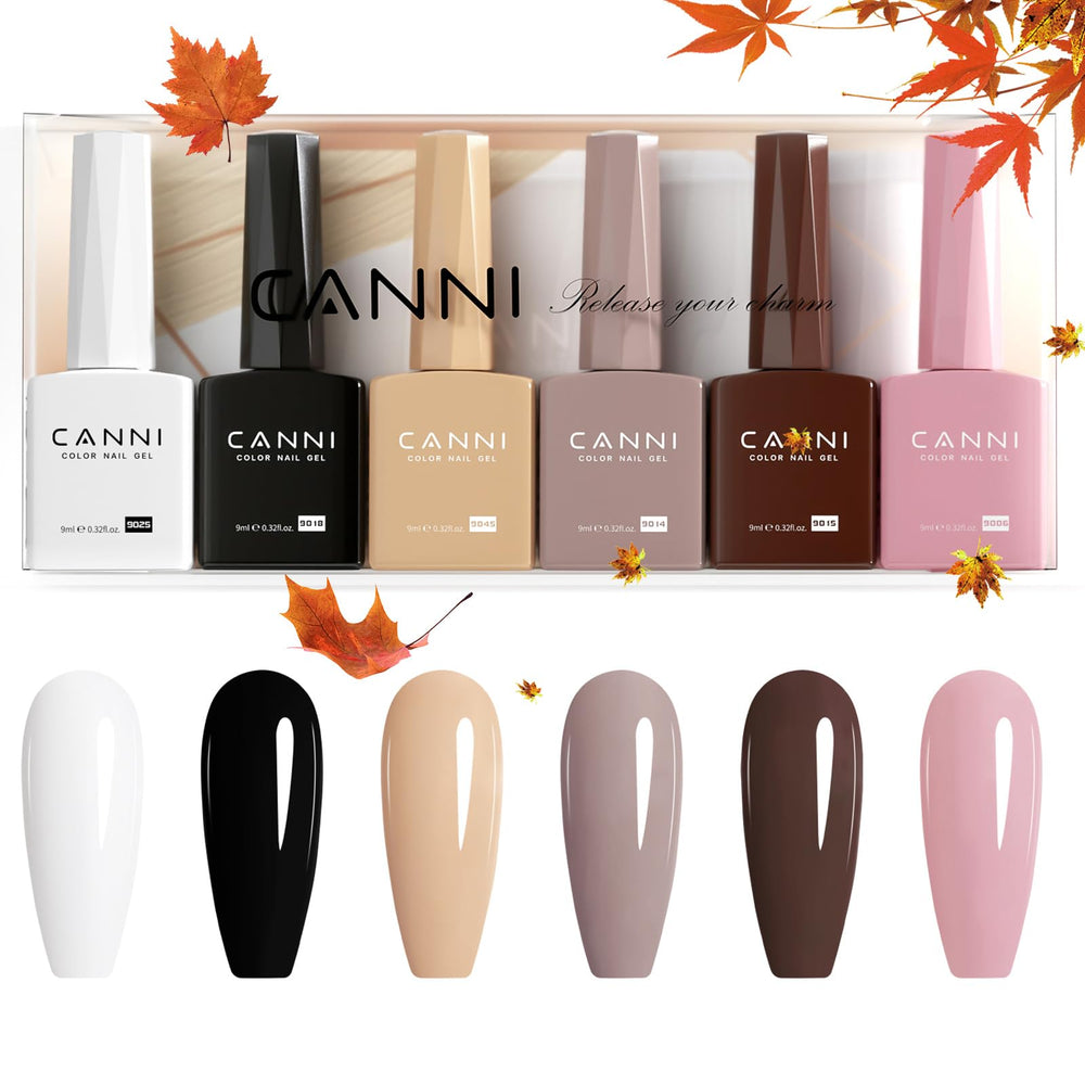 CANNI gel polish application shows smooth color for at-home manicures.