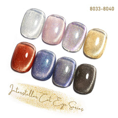CANNI pink cat eye gel polish swatch showing jelly finish and shimmer