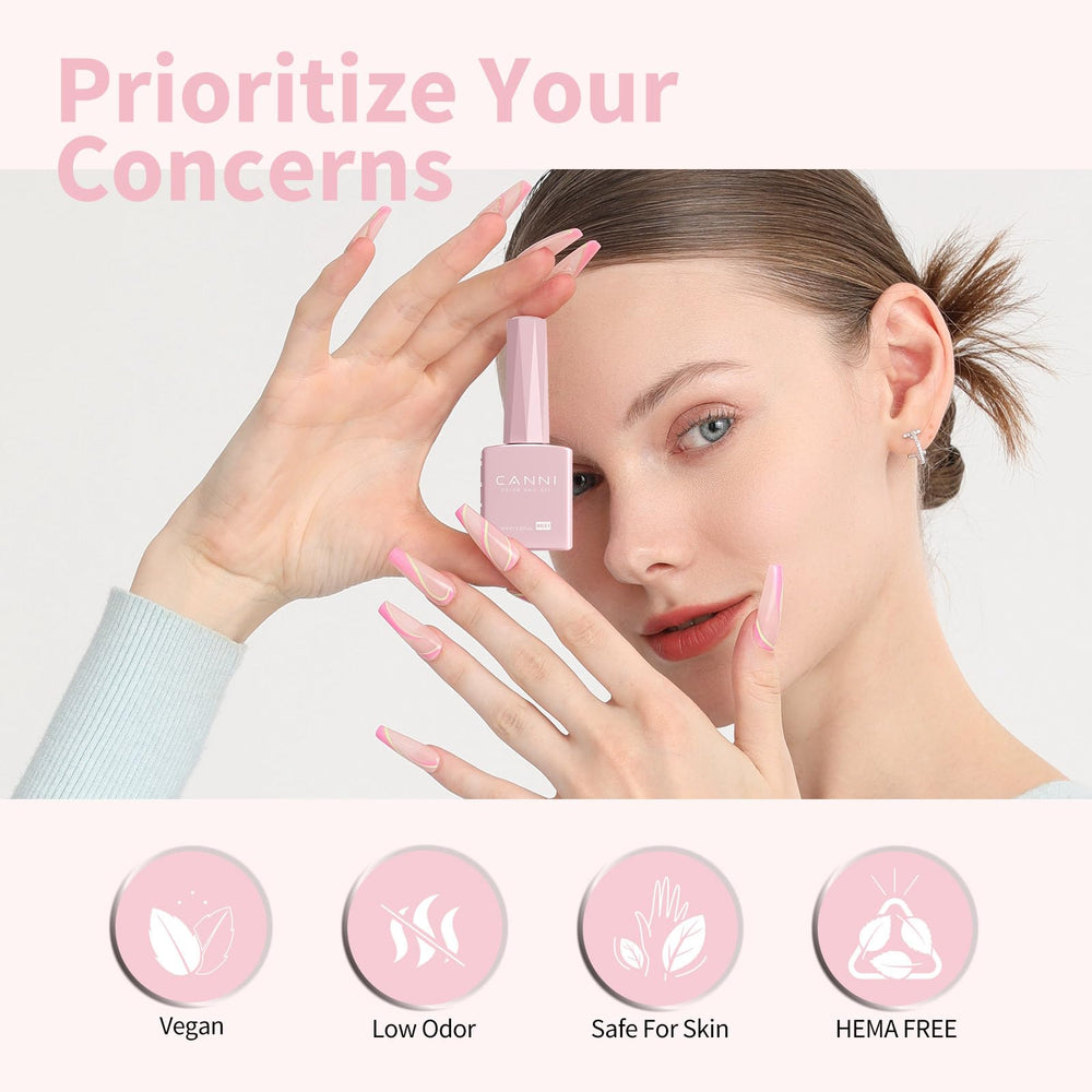 CANNI base and top coat support lasting, glossy finish.