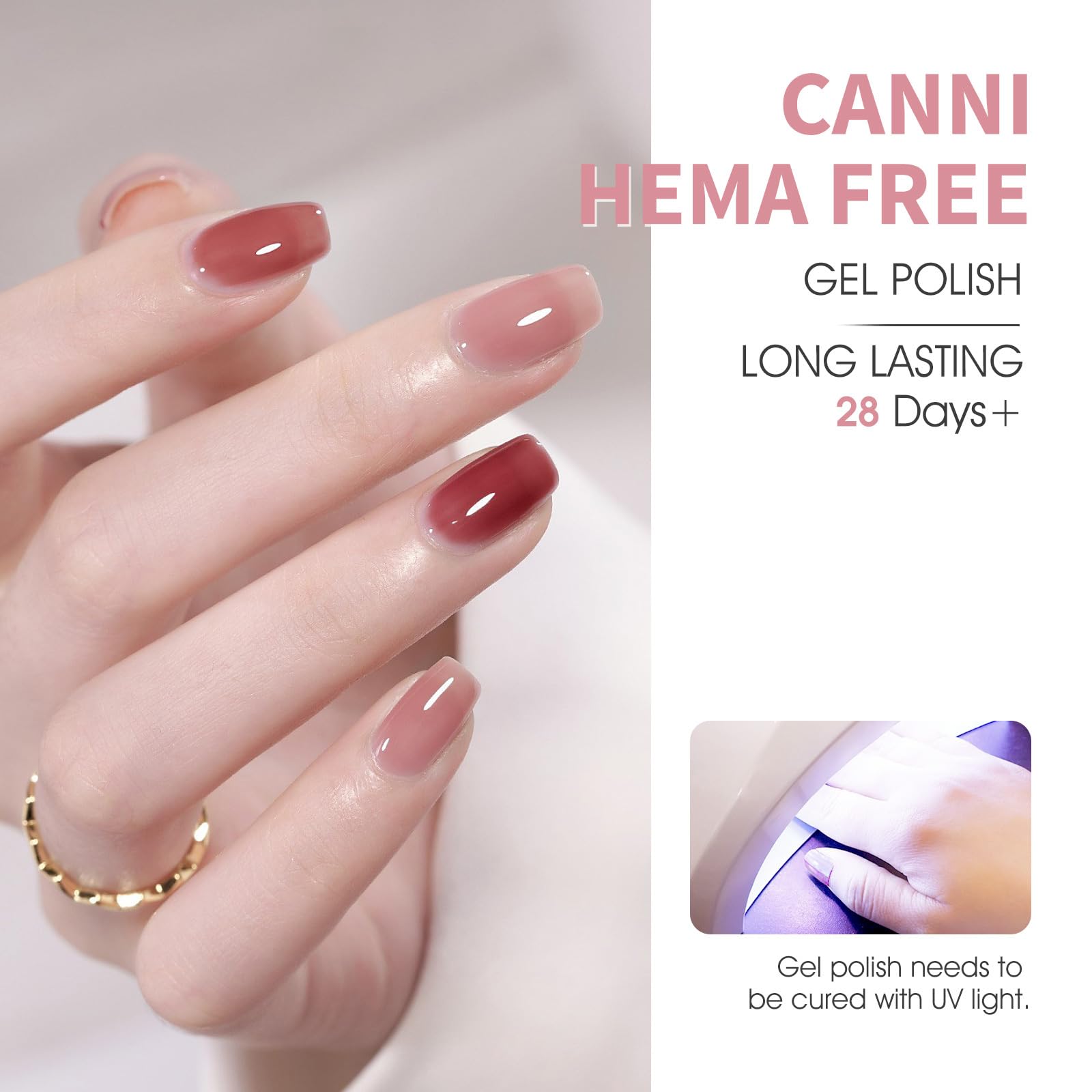 Base and top coat recommended to complete the manicure from CANNI.
