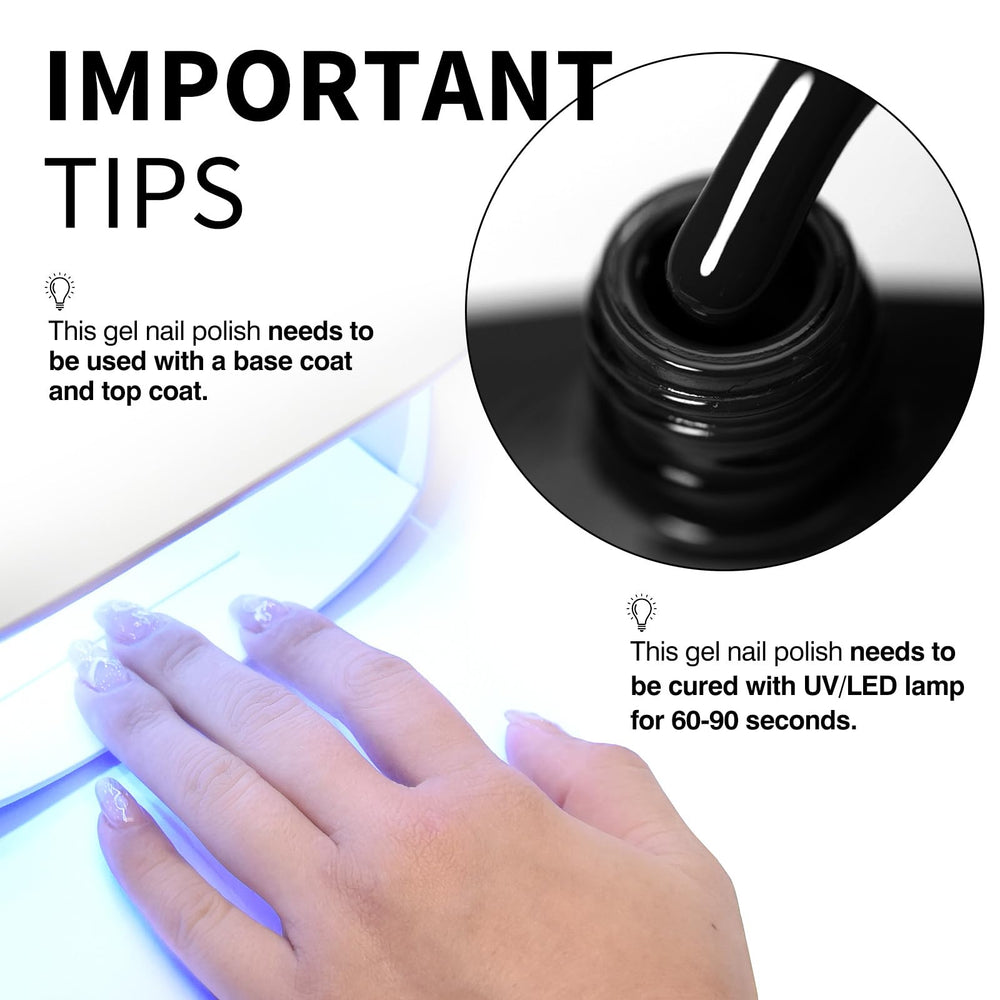 CANNI Black Gel polish drying time indicates quick at-home manicures.