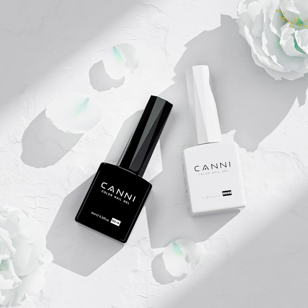 CANNI color bottles design view showing accurate gel shade selection.