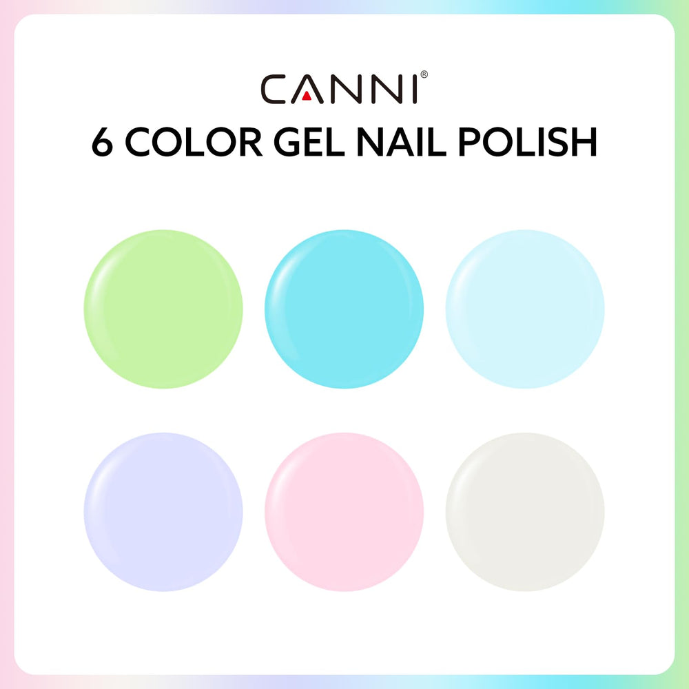 CANNI blue gel polish bottle swatch for smooth, even coverage.