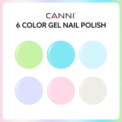 CANNI blue gel polish bottle swatch for smooth, even coverage.