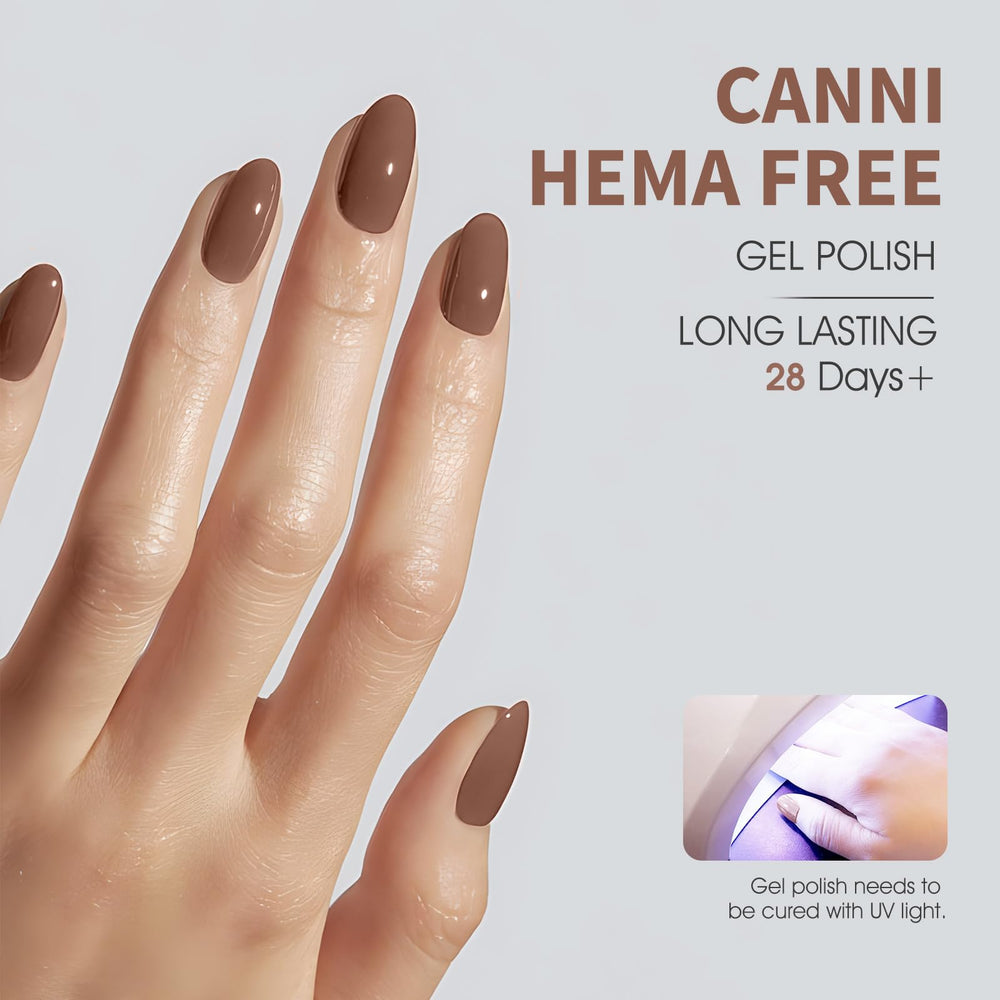 CANNI Gel polish brush demonstrates smooth, even application for coverage.