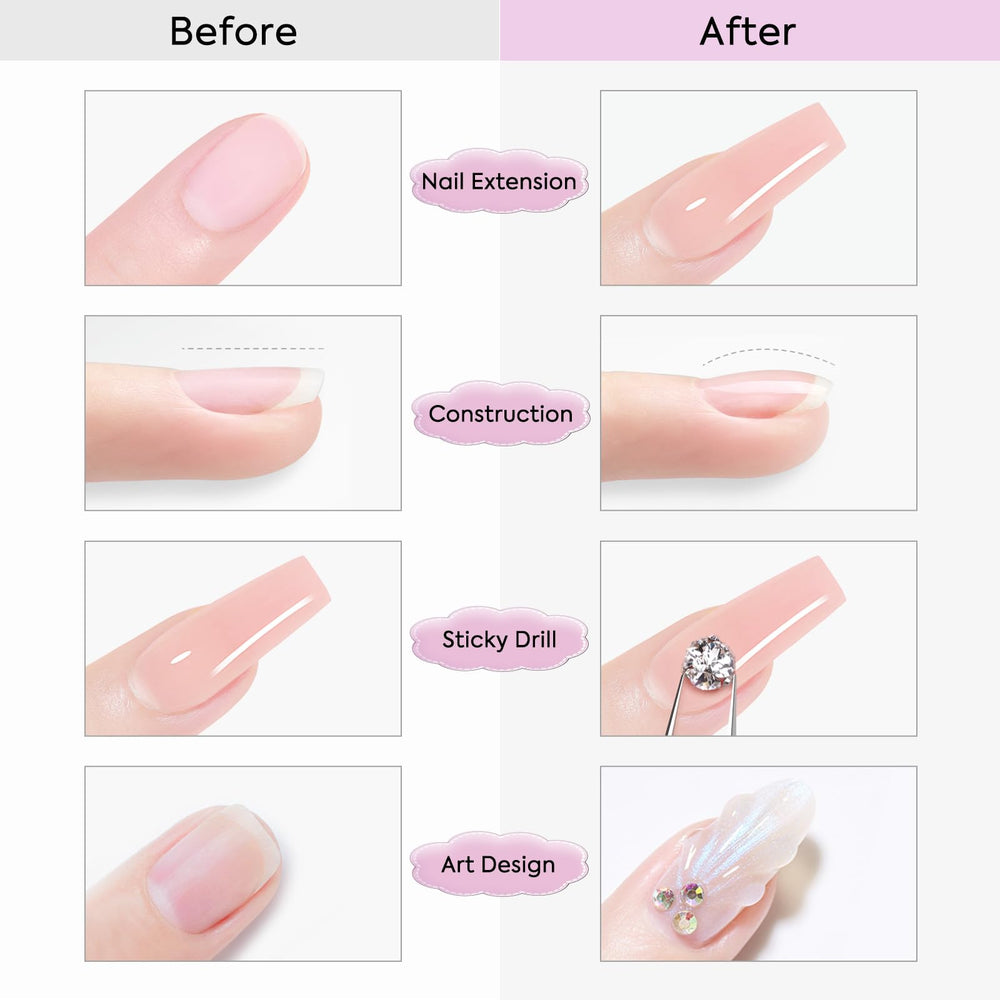 CANNI Builder Gel shines with glossy finish after top coat