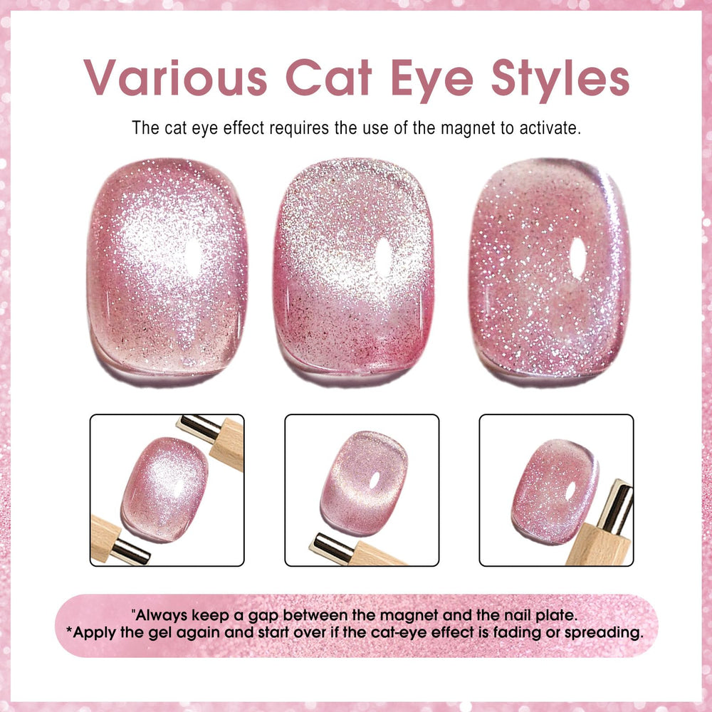 CANNI high-gloss cat-eye gel polish for long-lasting shine.