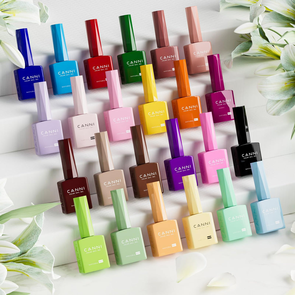 CANNI CC1 nail application scene demonstrating quick, clean gel manicure at home