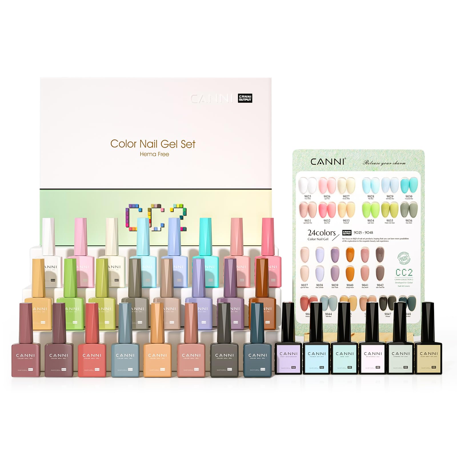 CANNI CC2 gel nail polish set packaging shown in premium gift box for easy gifting