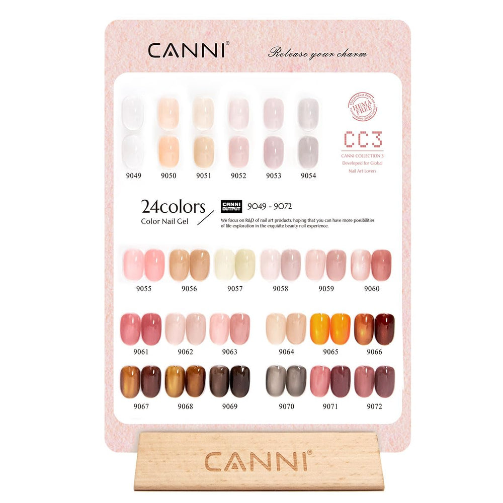 CANNI CC3 jelly gel nail polish set bottle collection close-up showing vibrant hues