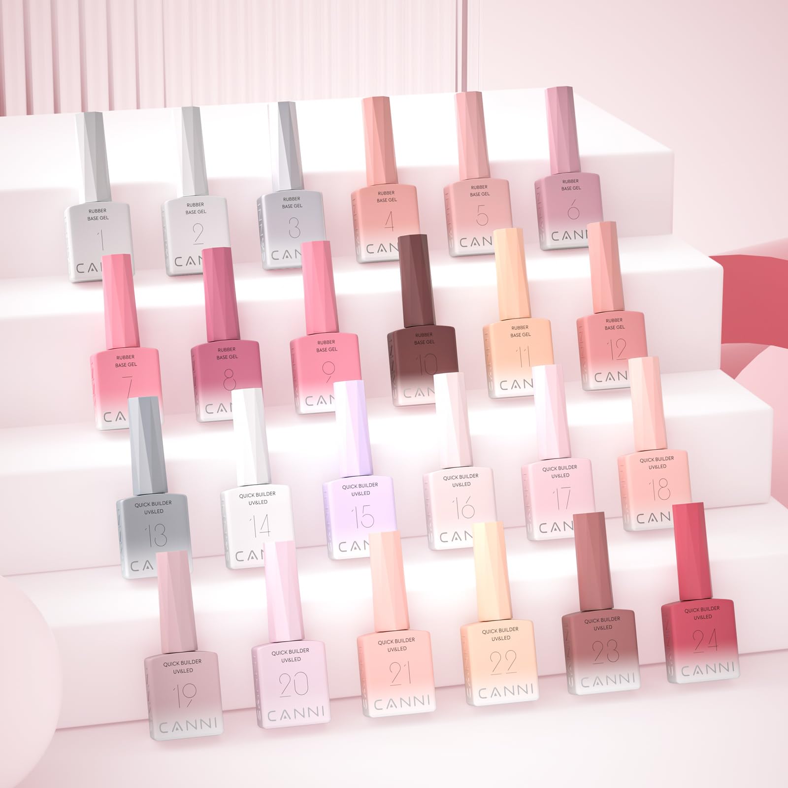 CANNI CF1 smooth brush application on swatches