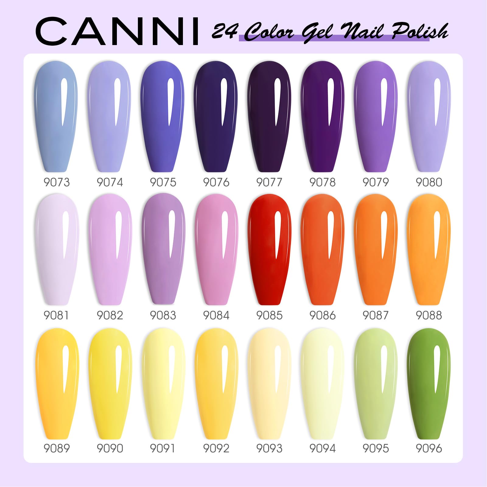 CANNI color swatches help plan manicure shades before applying polish
