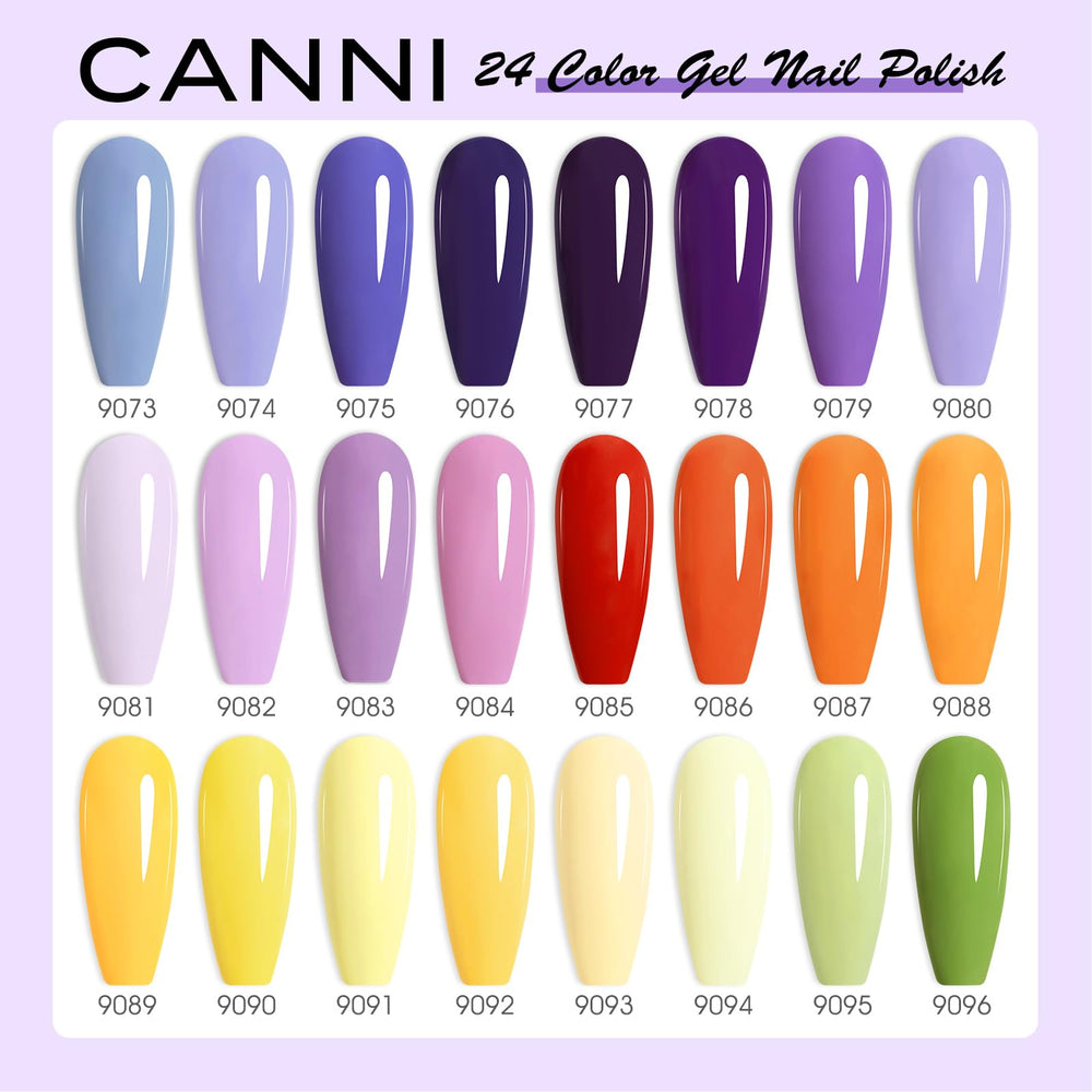 CANNI color swatches help plan manicure shades before applying polish