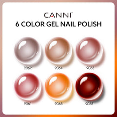 CANNI dark chocolate shade swatch for rich, chocolate-hued nails.