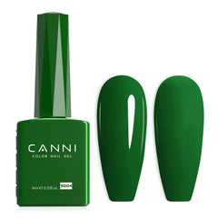 CANNI Emerald Green gel polish bottle with rich emerald gloss for at-home manicures.
