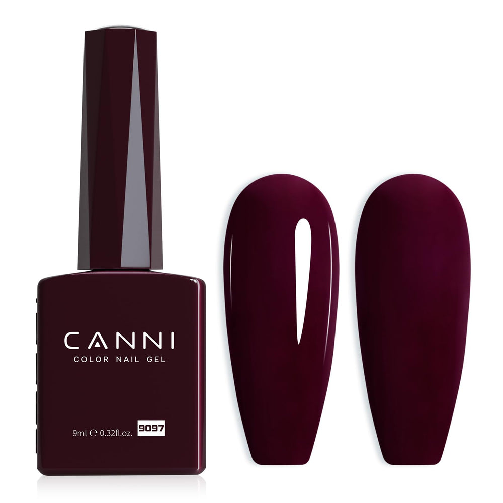 CANNI Dark Red gel polish bottle shown for true color view and precise application