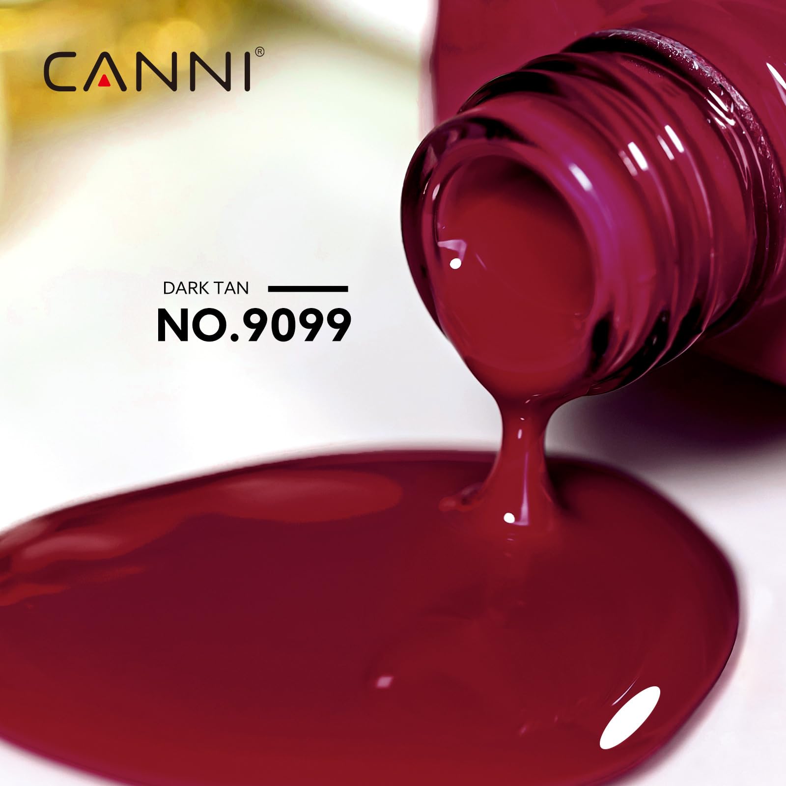 CANNI Dark Red gel nail polish brush applying smooth color.