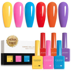 CANNI gel nail polish red bottle for long lasting at home manicures