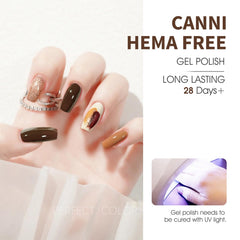 CANNI gel nail polish set grey tone for modern minimalist mani.