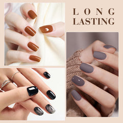 CANNI gel nail polish set nude tone for versatile chic finishes.