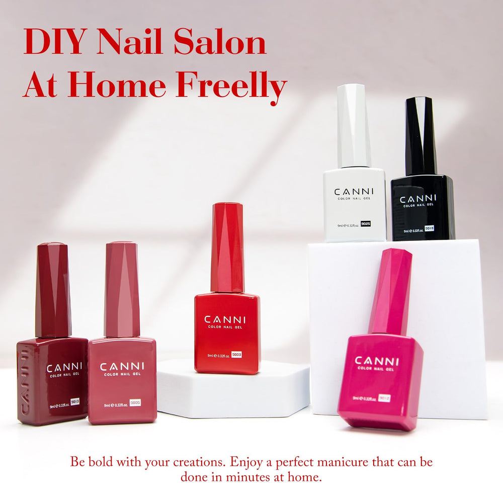 CANNI gel nail polish in white for a clean, salon-style finish and long wear