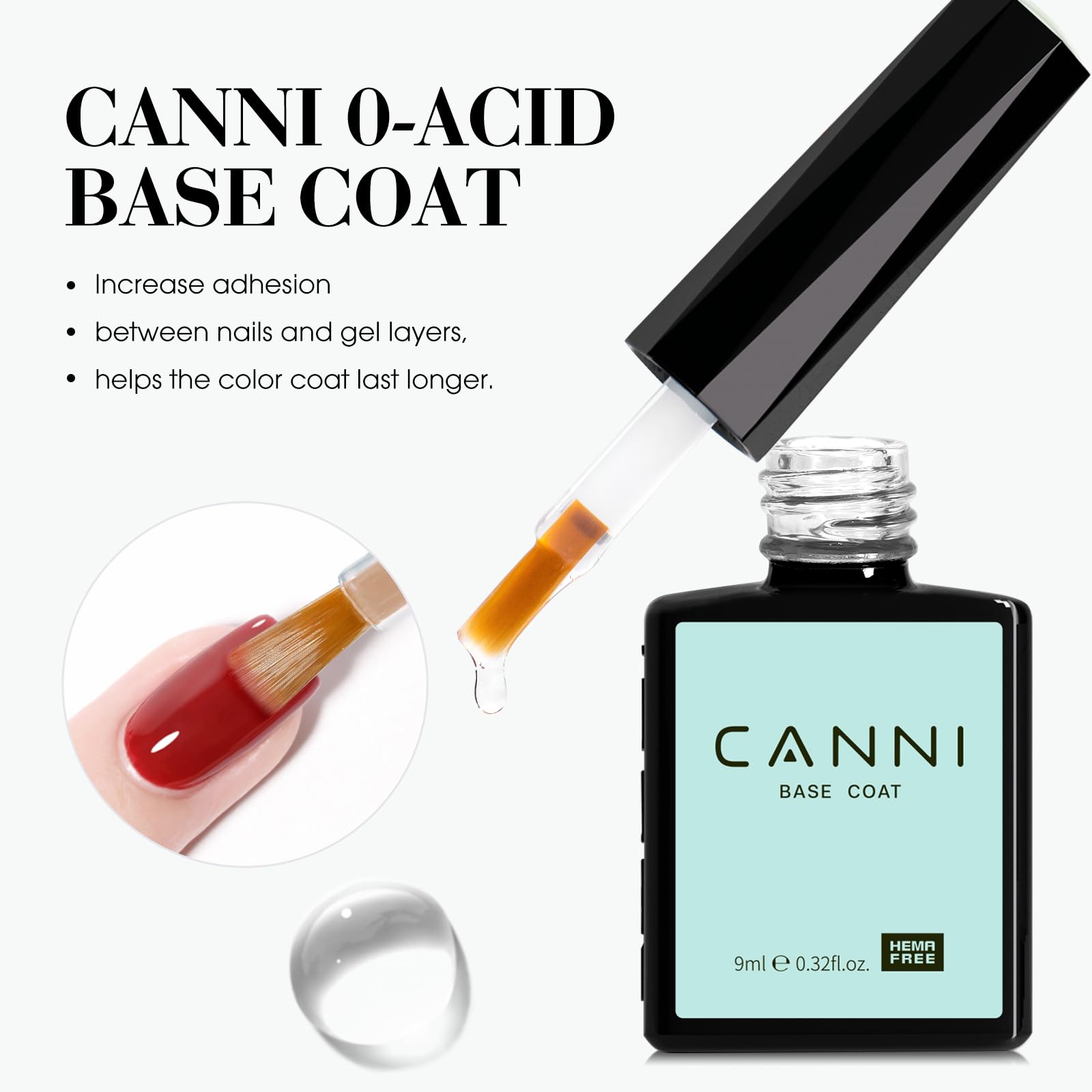 CANNI gel nail set packaging indicating professional results at home.