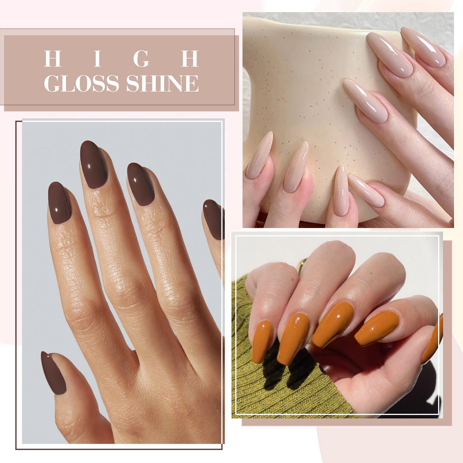 CANNI nails with glossy finish for salon-like shine.
