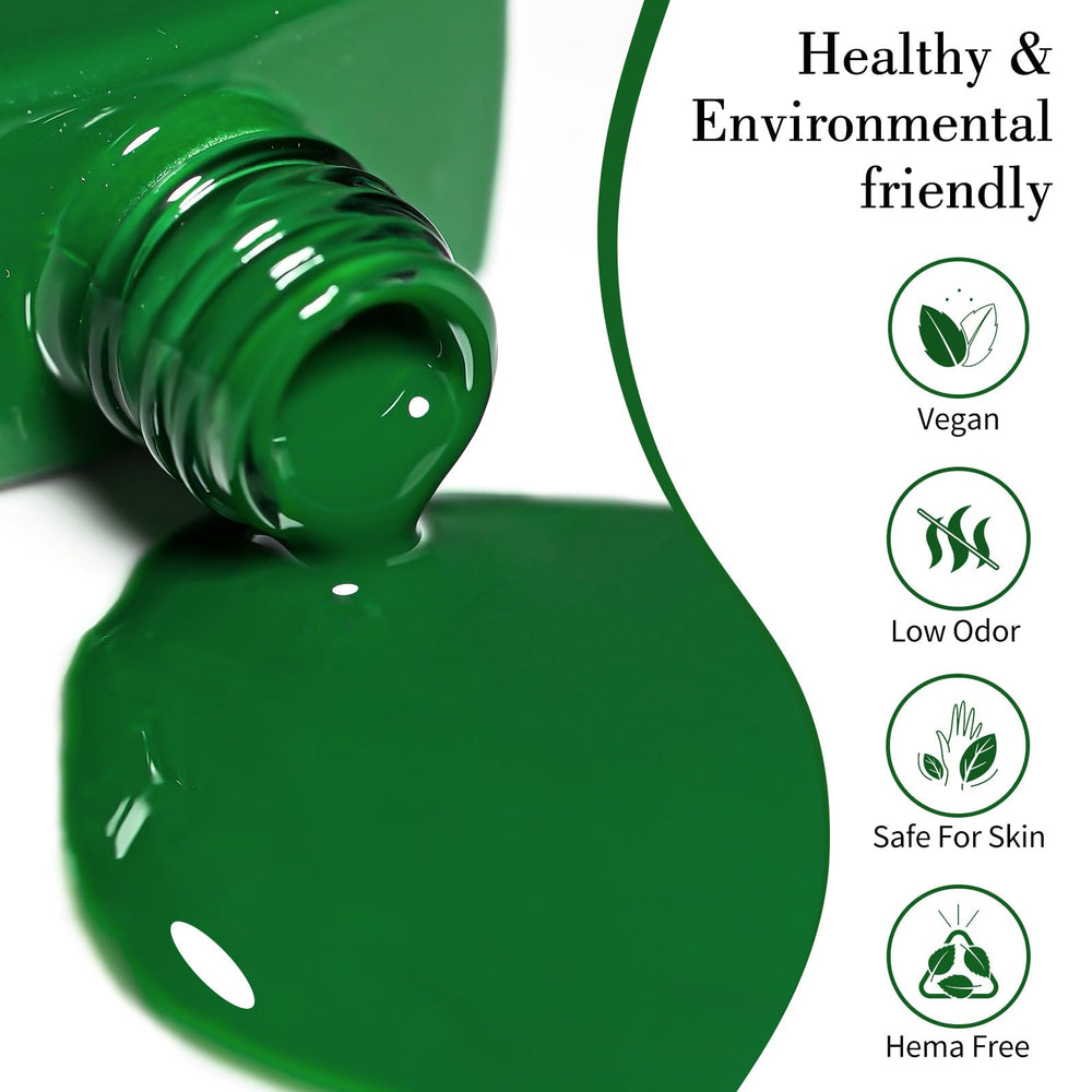 CANNI green gel nail polish brush detail for smooth, beginner-friendly application.