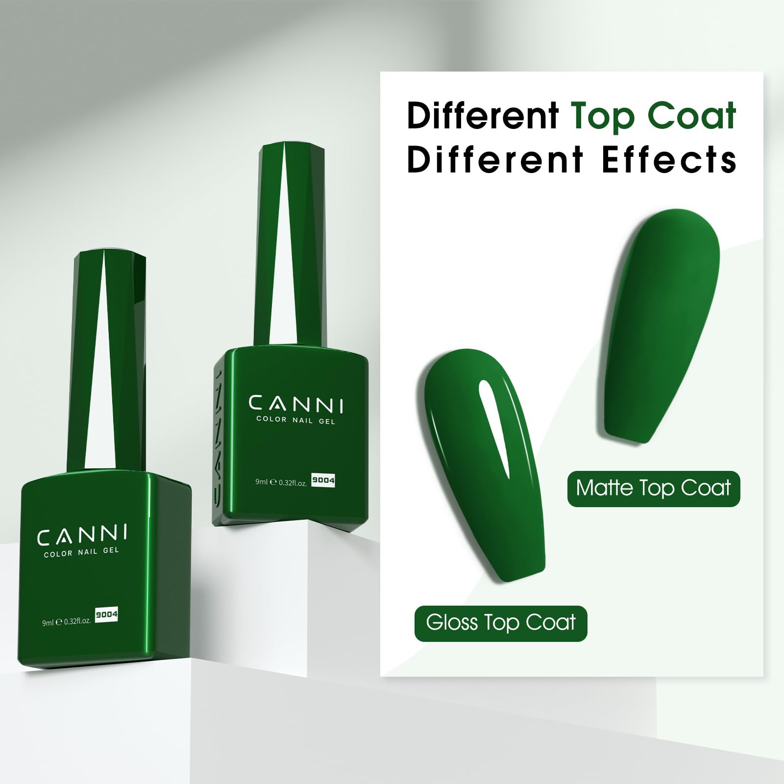 CANNI green gel nail polish packaging shows premium kit for gifting.