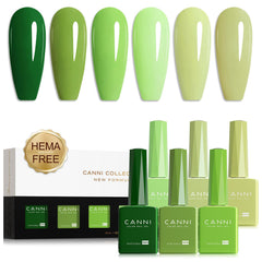 CANNI Green Olive bottle shows color for precise gel manicure planning.