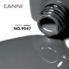CANNI Grey Gel Nail Polish brush close-up highlighting smooth application