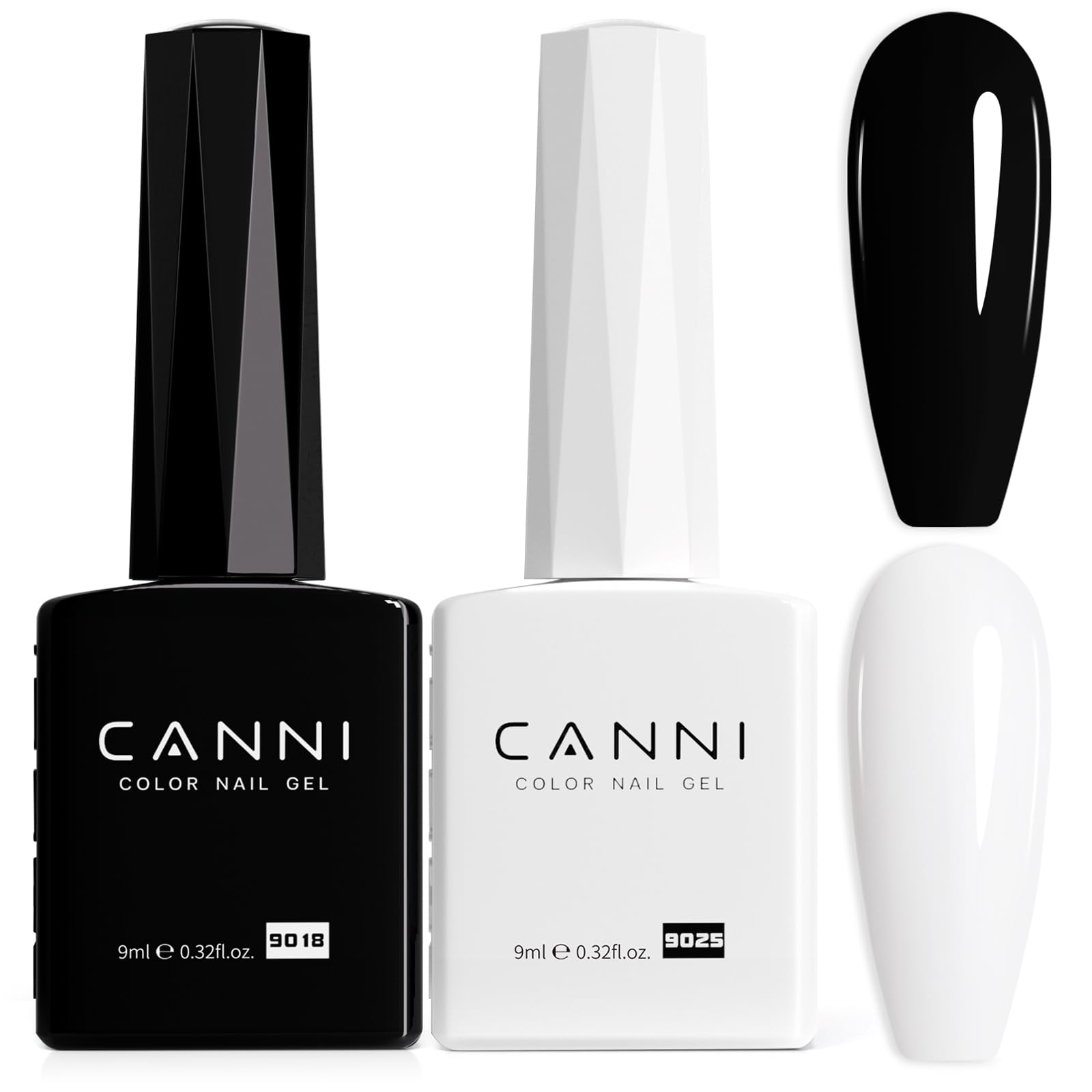 CANNI black HEMA-free gel nail polish bottle for bold at-home manicures.