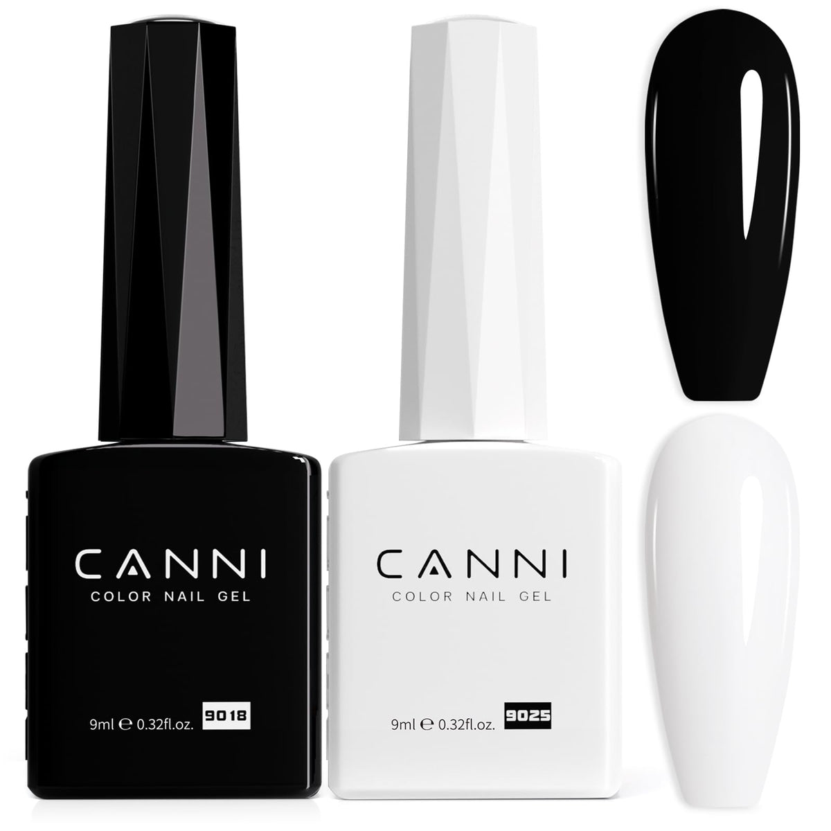 CANNI black HEMA-free gel nail polish bottle for bold at-home manicures.