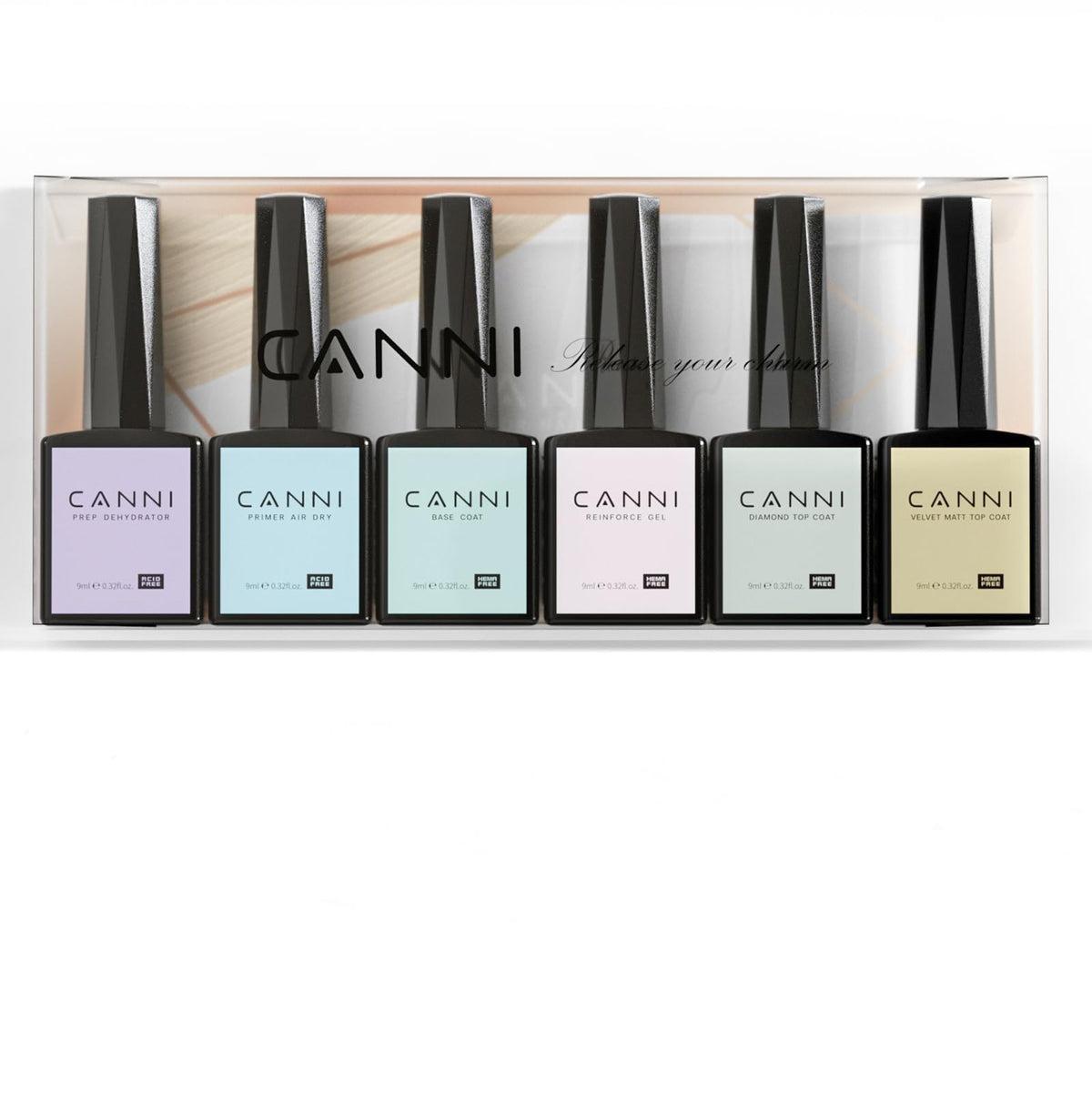 CANNI HEMA-free dehydrator bottle for clean nail prep and adhesion