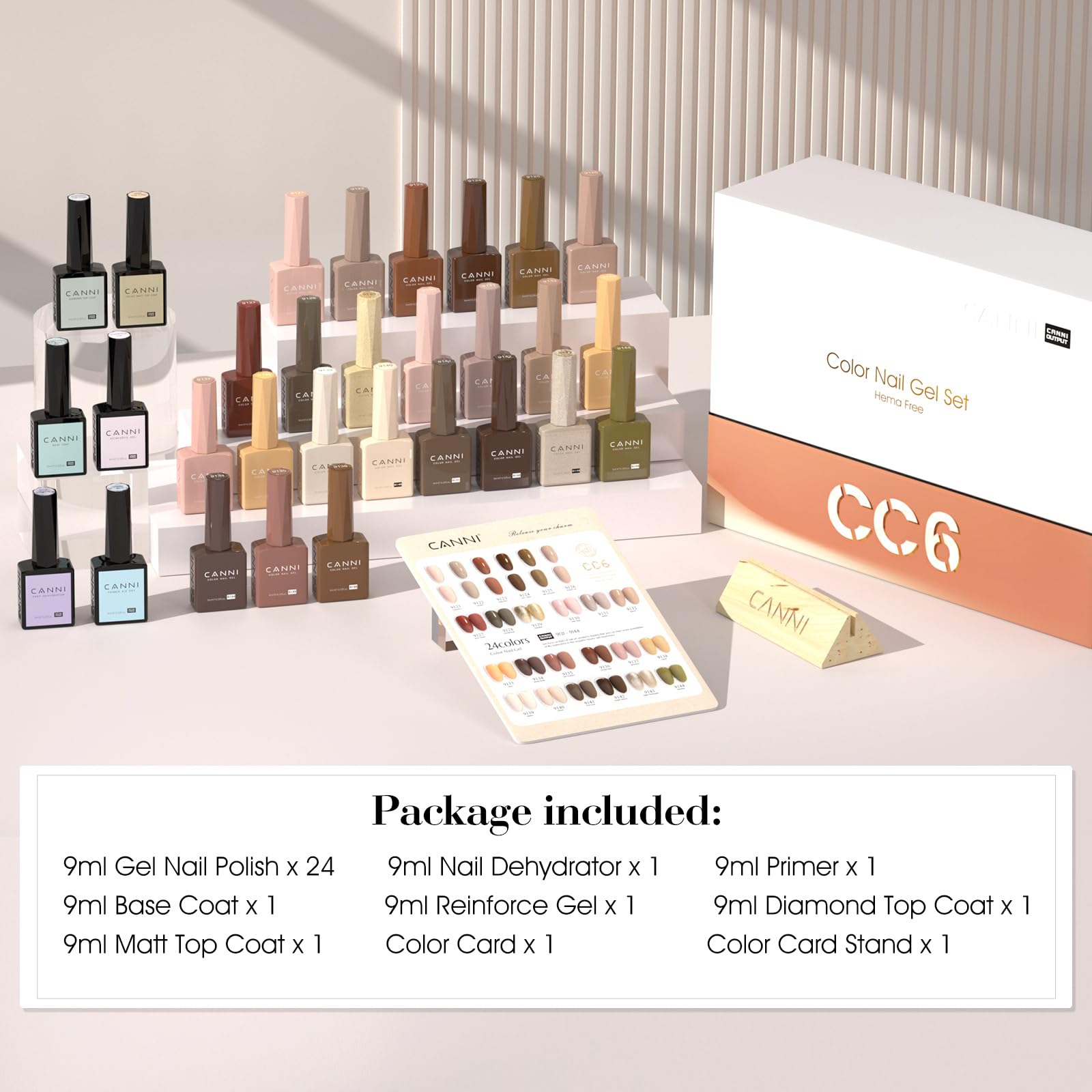CANNI HEMA-free formula gel polish for safer nail care.