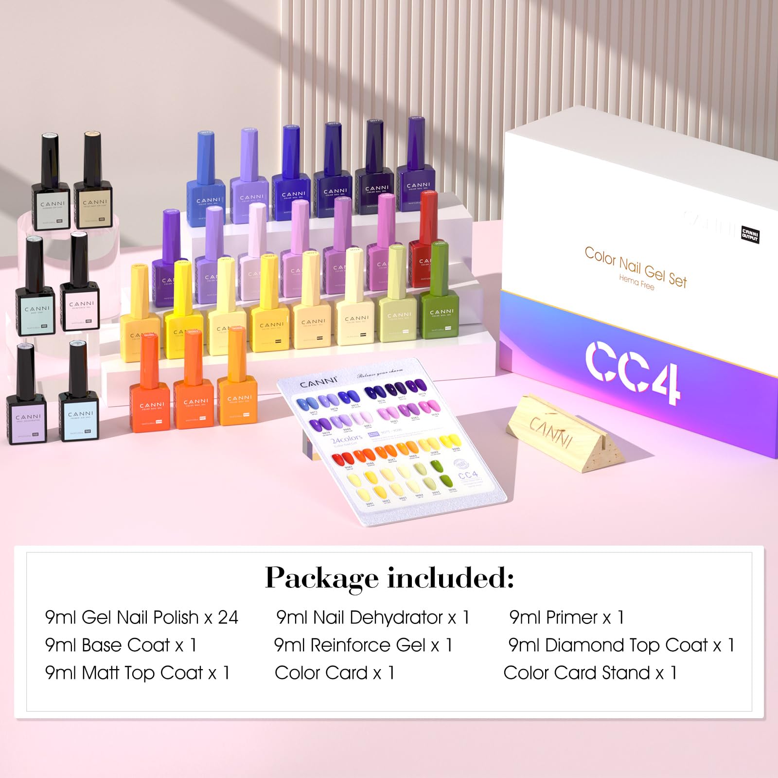 CANNI HEMA-free formula implies a comfortable nail care experience