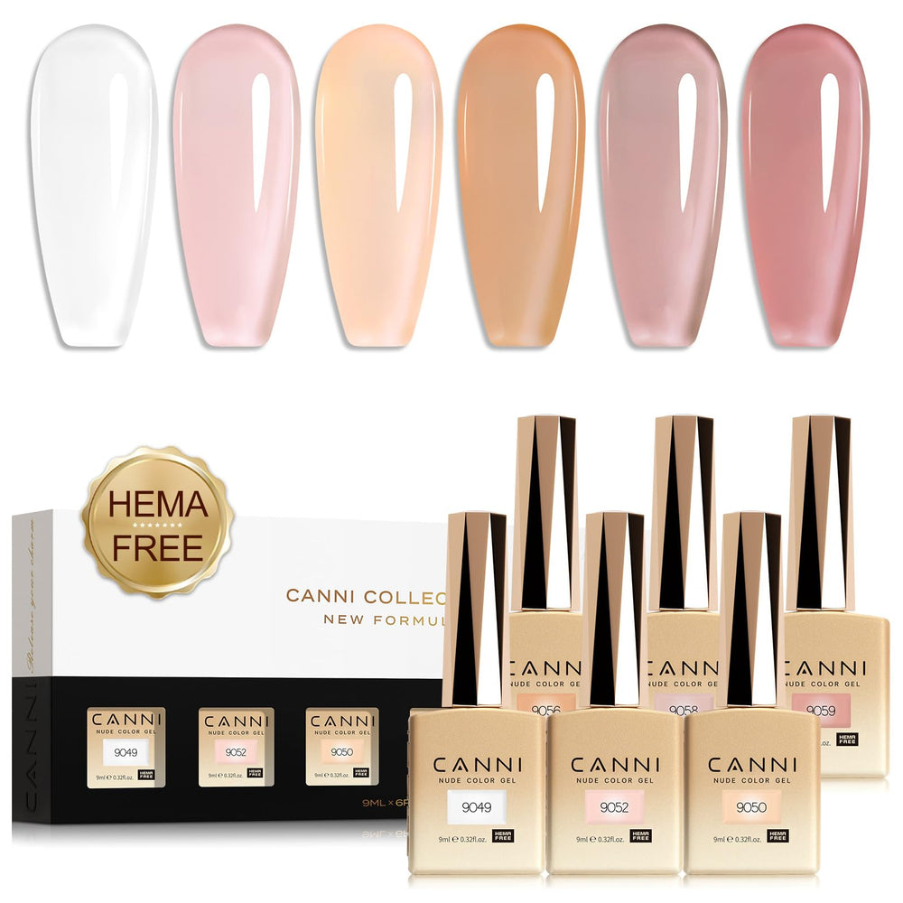 CANNI Jelly Gel set packaging front shows six colors for easy at home manicures.