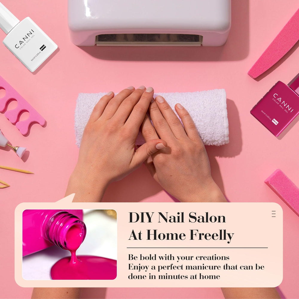 Slim 9 ml bottles fit into compact nail kits.