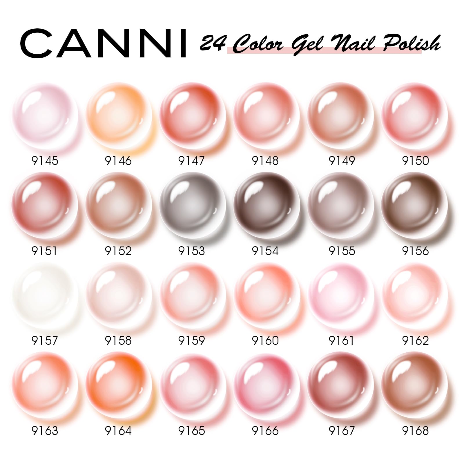 CANNI Jelly Nail Polish bottles closeup reveals glossy finish and even texture