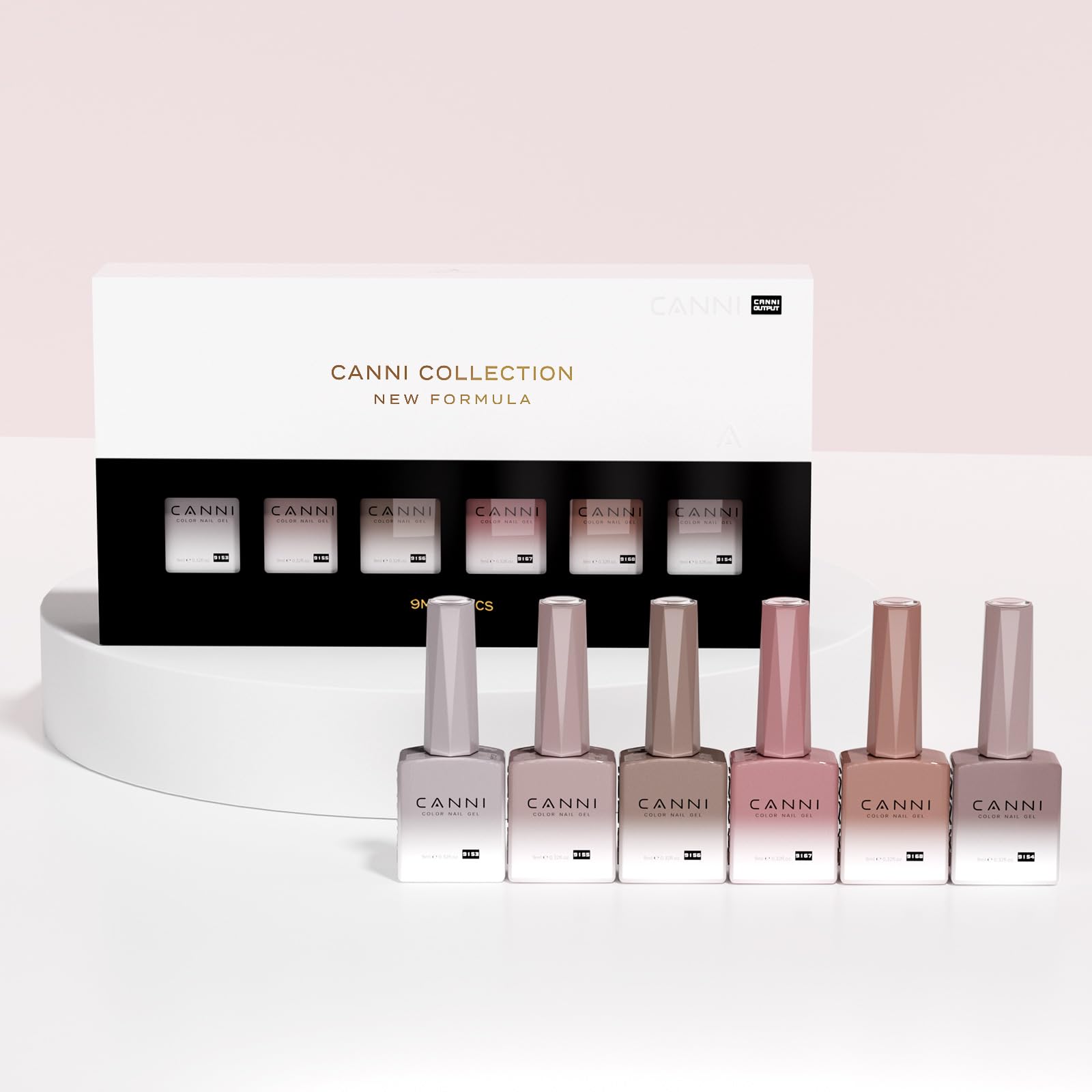 CANNI Jelly Nude base and top coat prep for lasting manicure