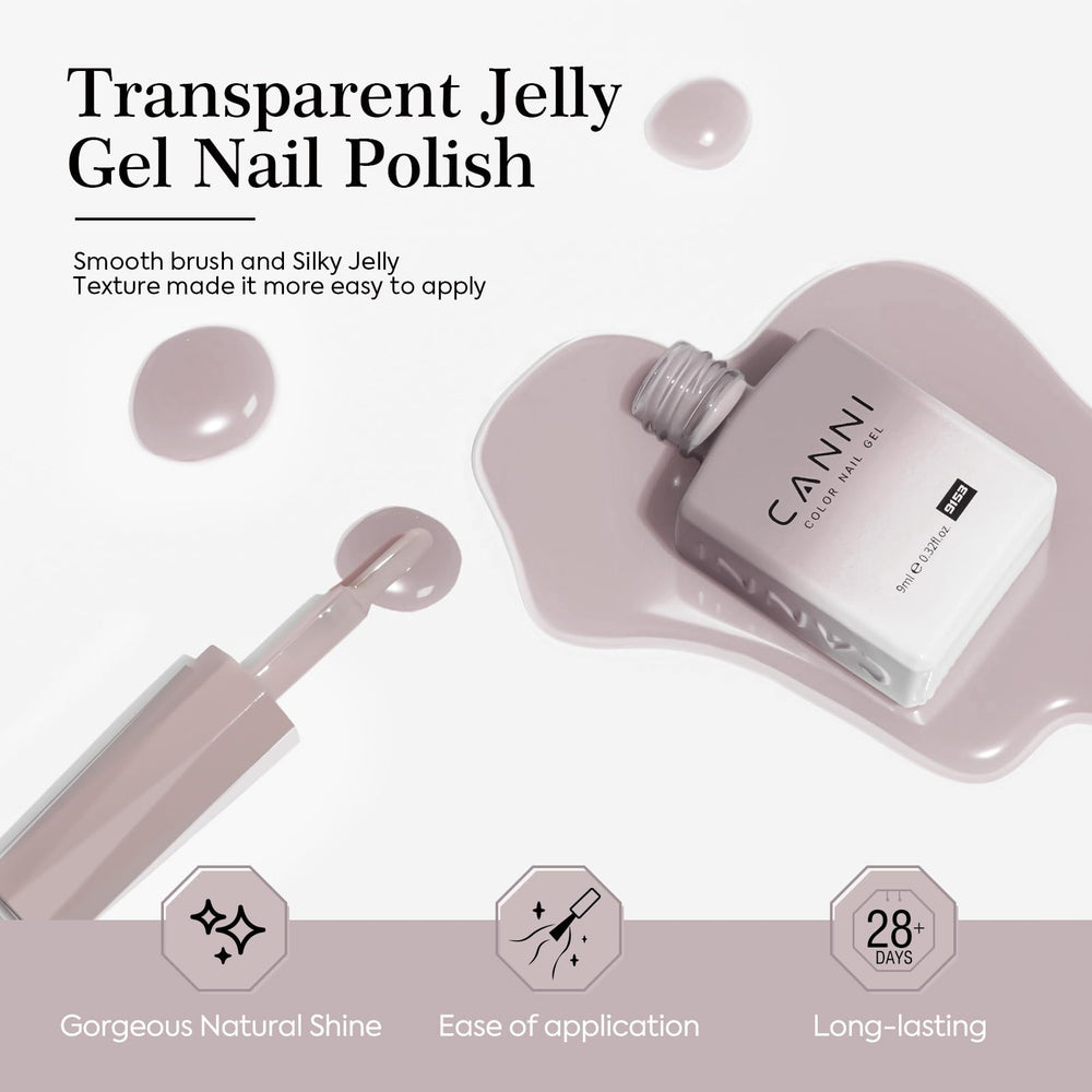 CANNI Jelly Nude neutral jelly pink shades for everyday chic looks