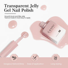 CANNI Jelly Nude Pink gel brush delivers smooth, even application.