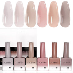 CANNI Jelly Nude color bottles showcase precise shade viewing for at-home planning