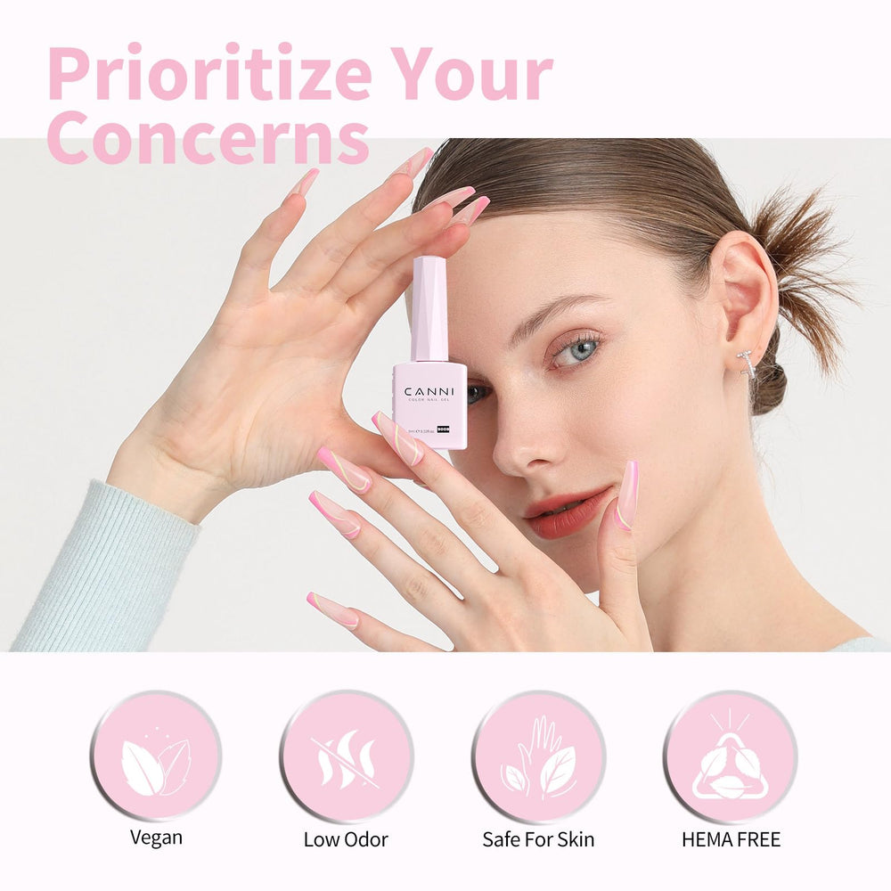 CANNI light pink gel bottle label close-up