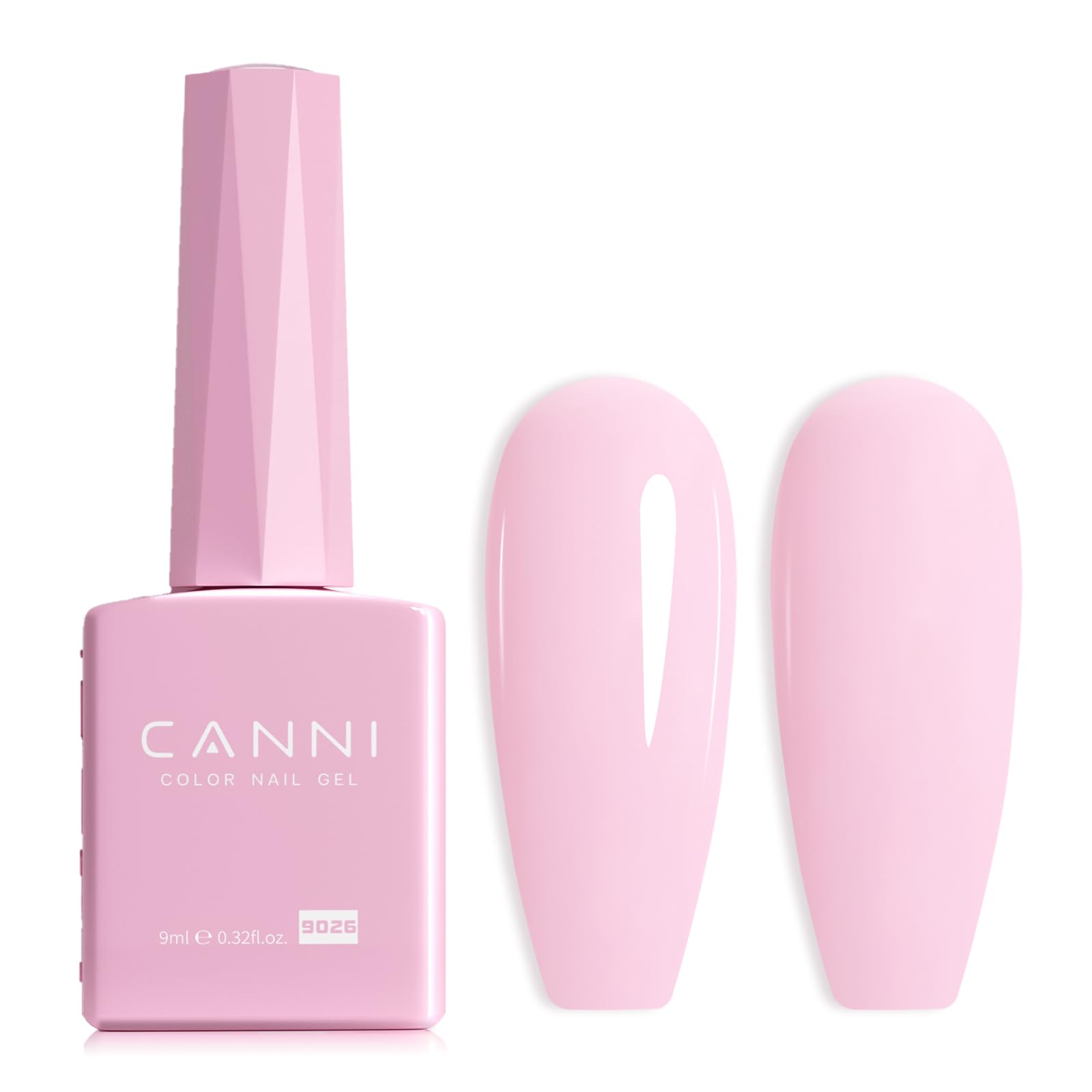 CANNI light pink gel polish bottle view for precise shade matching.