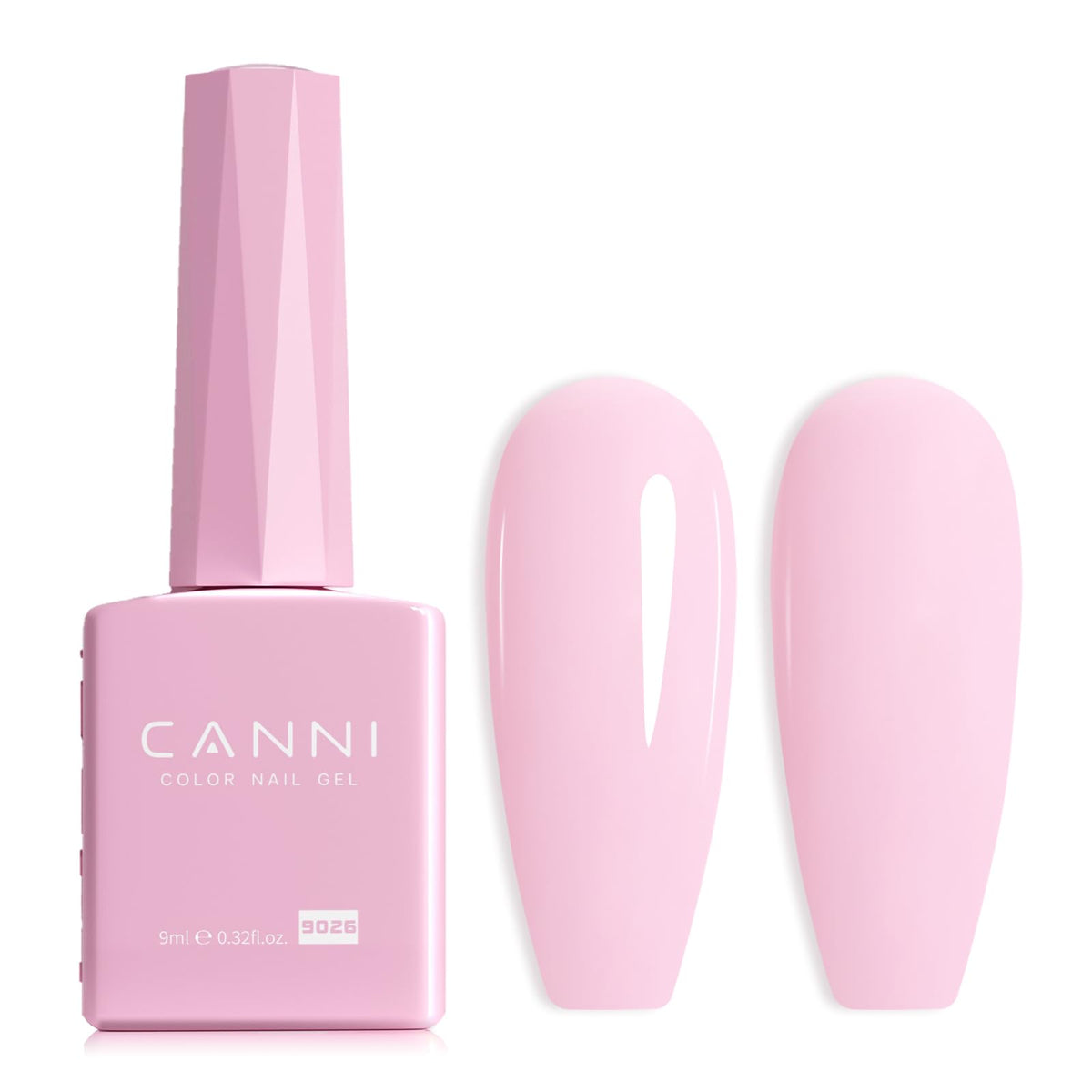 CANNI light pink gel polish bottle view for precise shade matching.