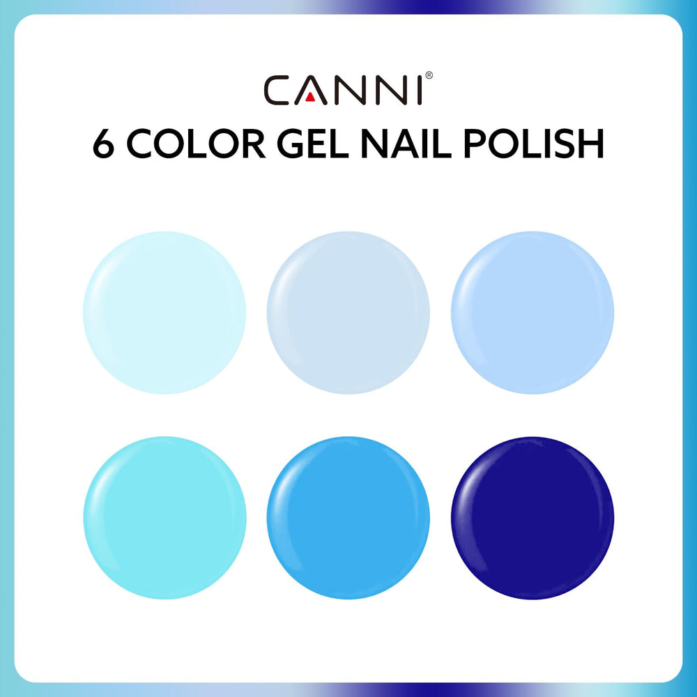CANNI navy blue gel polish swatches show deep hue for quick color matching