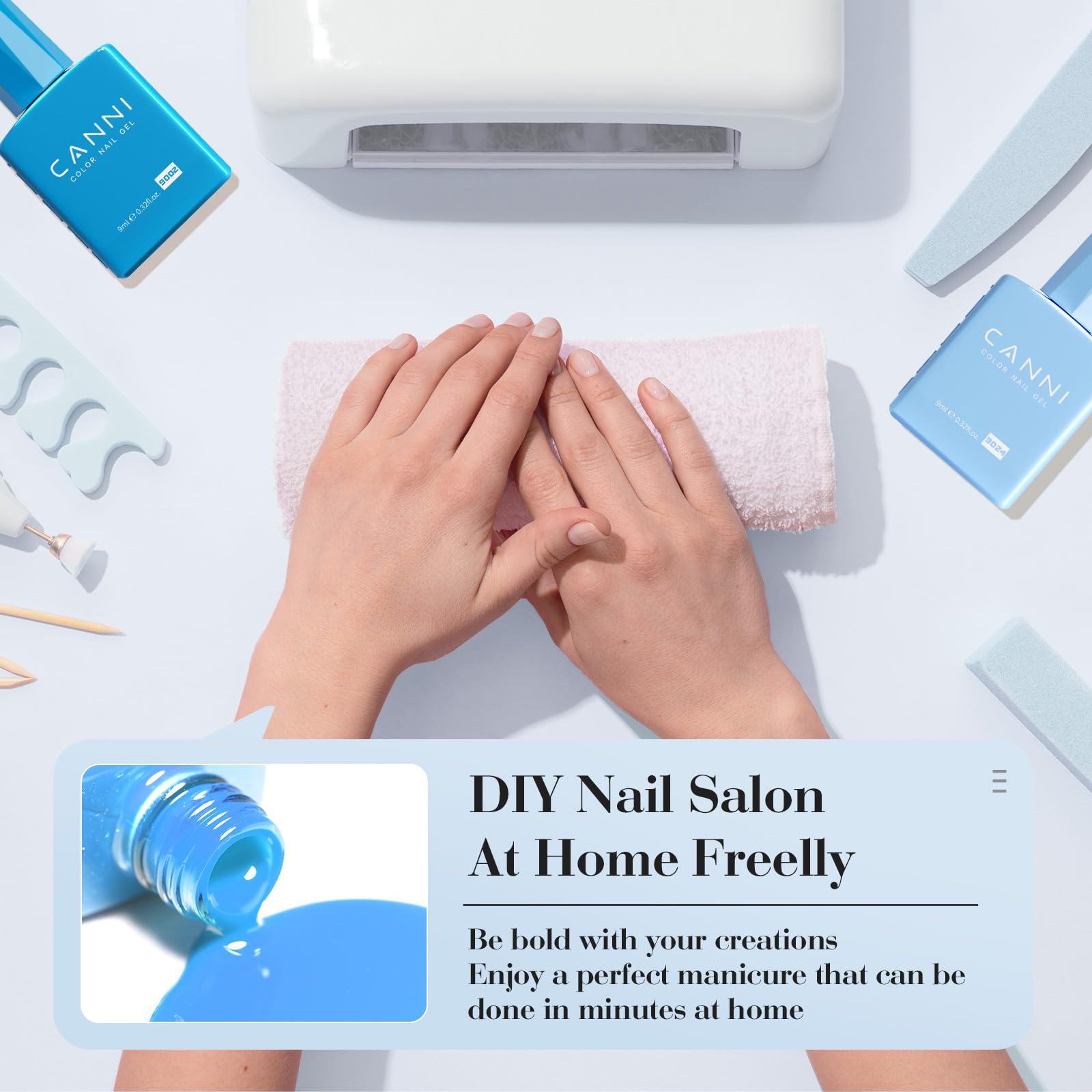 CANNI glossy finish for at-home manicures